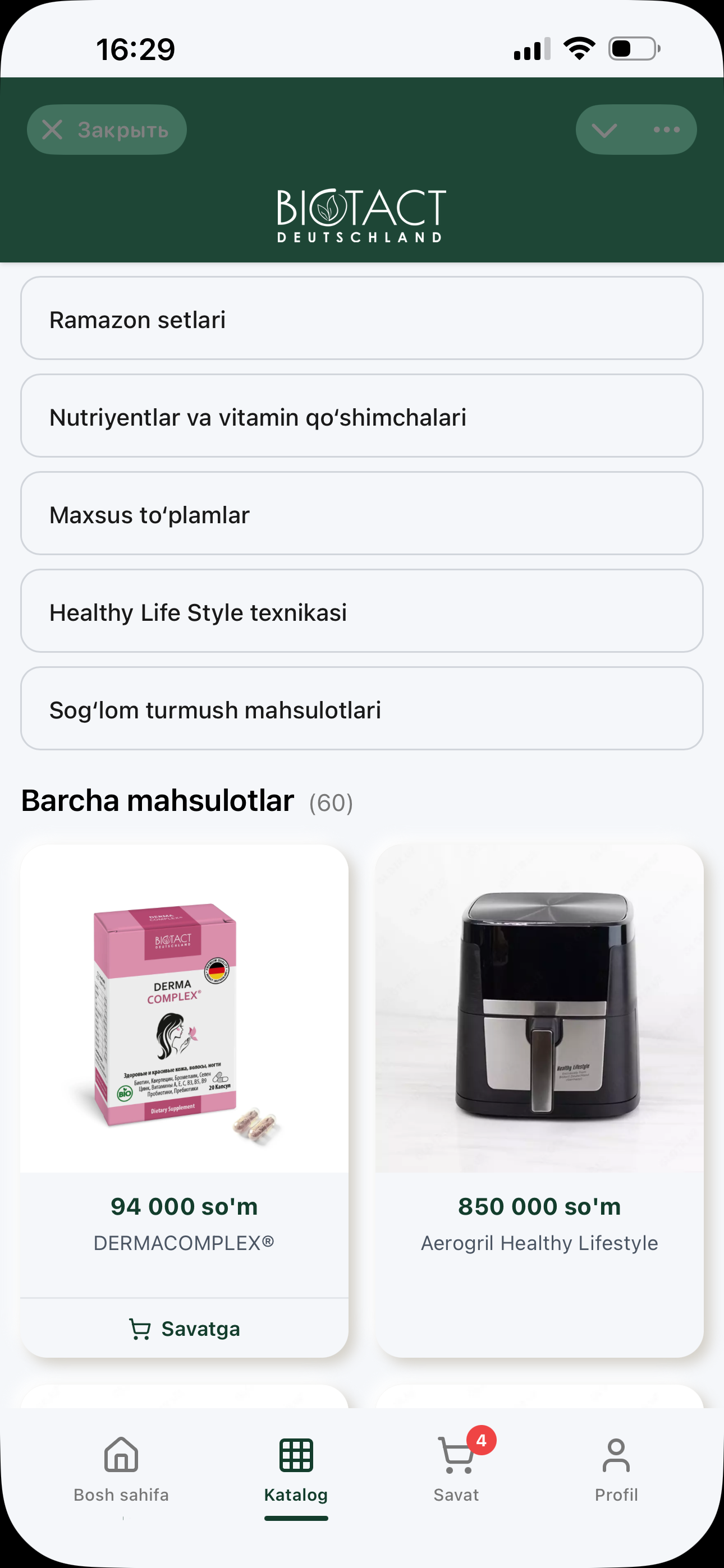 Biotact screenshot 2